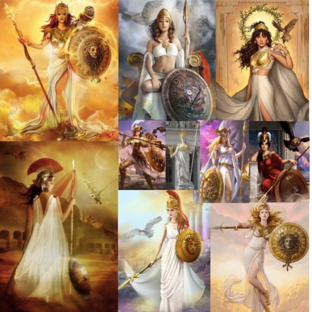 Athena Minerva Greek Roman Goddess Wisdom & War Handmade Necklace, Lapis Lazuli - Picture 2 of 15